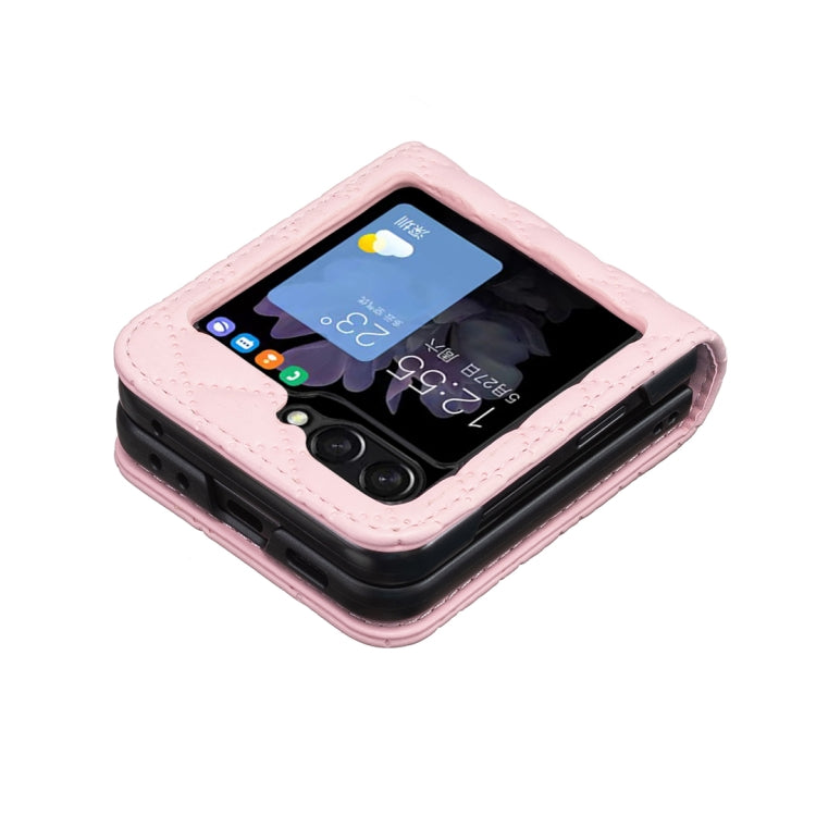 For Samsung Galaxy Z Flip7 FE / Flip6 Diamond Lattice PU + PC Shockproof Phone Case