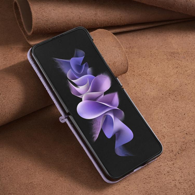 For Samsung Galaxy Z Flip7 Diamond Lattice PU + PC Shockproof Phone Case