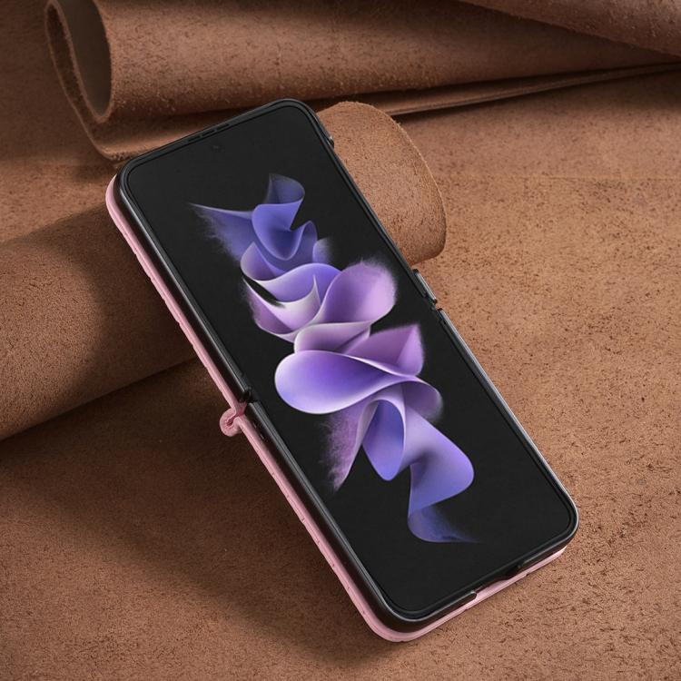 For Samsung Galaxy Z Flip7 Diamond Lattice PU + PC Shockproof Phone Case