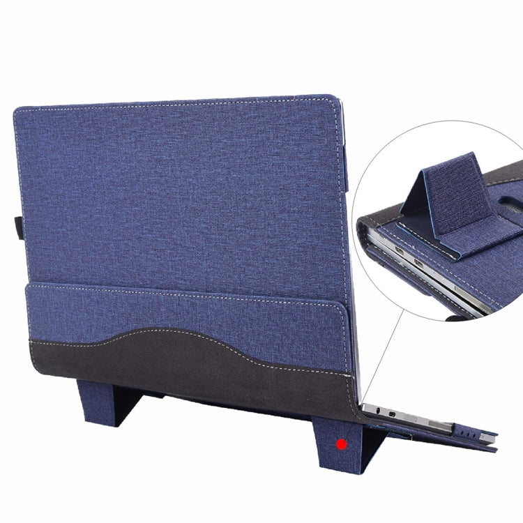 For Microsoft Surface Laptop 6 15 inch Cloth Texture Laptop Leather Case With Stand Function