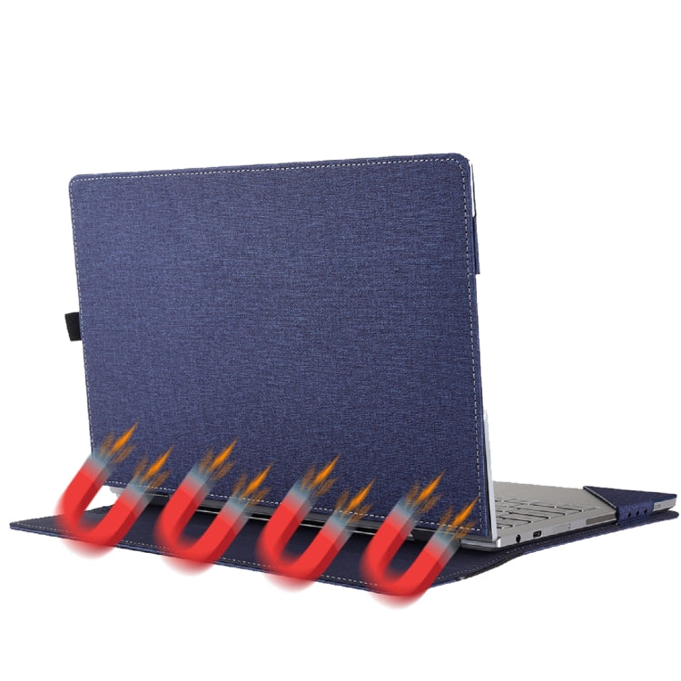 For Microsoft Surface Laptop 6 15 inch Cloth Texture Laptop Leather Case With Stand Function