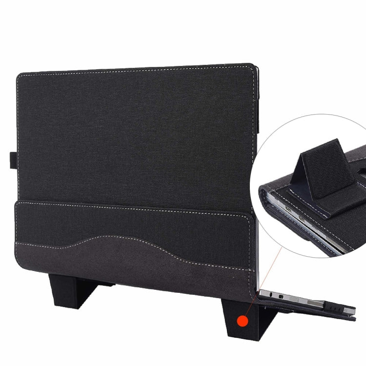 For Microsoft Surface Laptop 6 13.5 inch Cloth Texture Laptop Leather Case With Stand Function