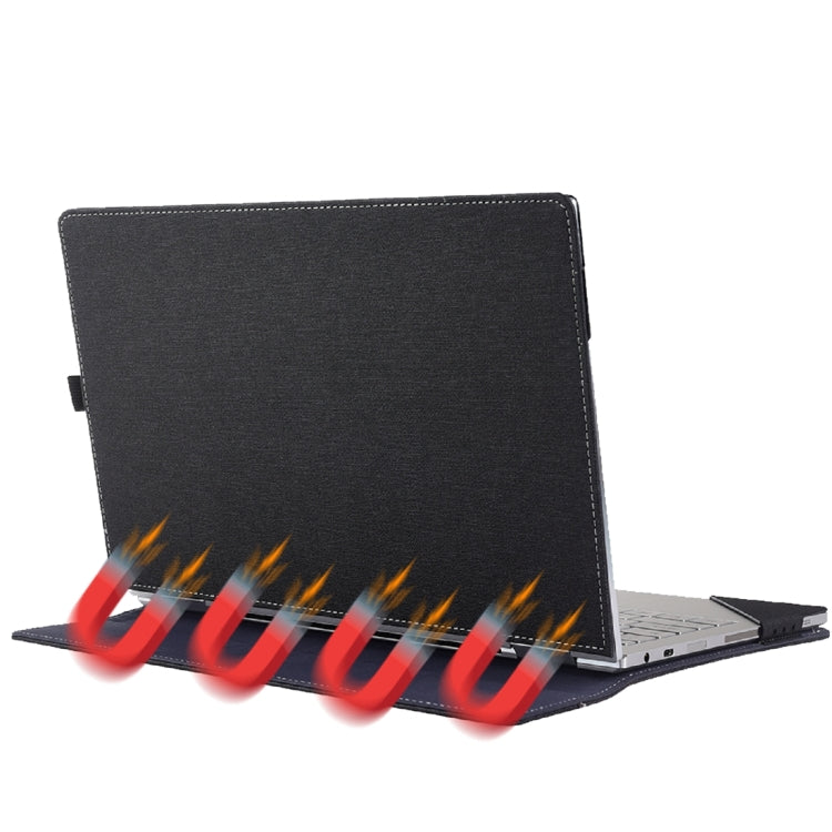 For Microsoft Surface Laptop 6 13.5 inch Cloth Texture Laptop Leather Case With Stand Function