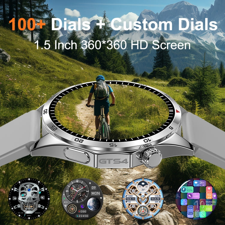 GTS4/LT09 1.5 inch IP67 Fitness Wellness Smart Watch Support Bluetooth Call / Sleep / Blood Oxygen / Heart Rate Health Monitor, Silicone Strap