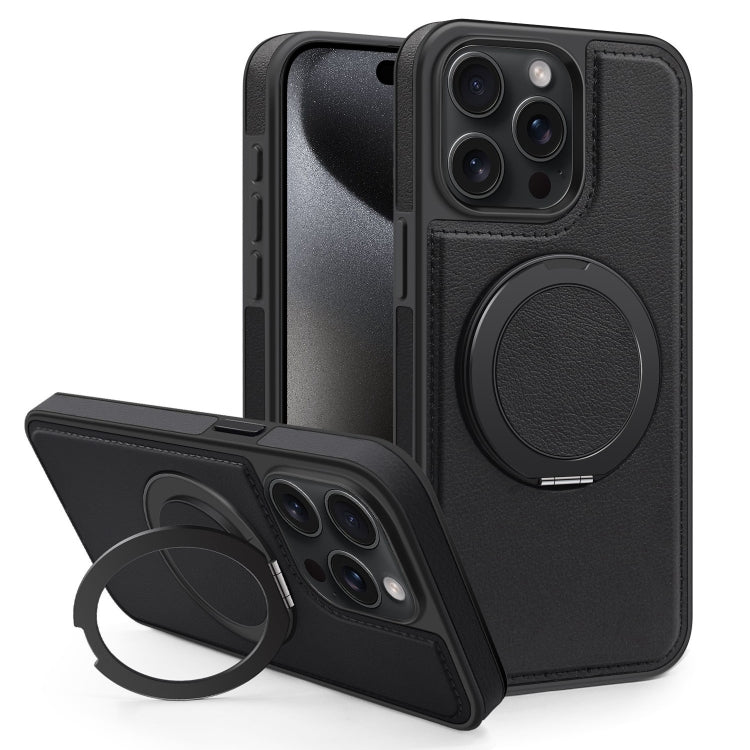 For iPhone 15 Pro Max Yashi 360 Degree Rotating MagSafe Bracket Phone Case