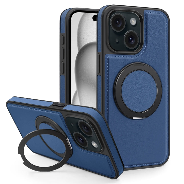 For iPhone 15 Plus Yashi 360 Degree Rotating MagSafe Bracket Phone Case