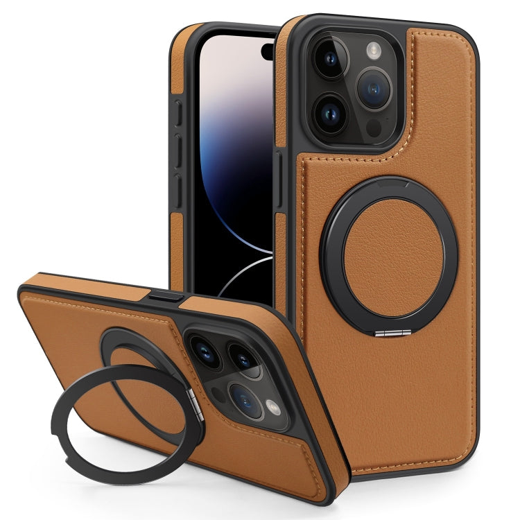 For iPhone 14 Pro Yashi 360 Degree Rotating MagSafe Bracket Phone Case