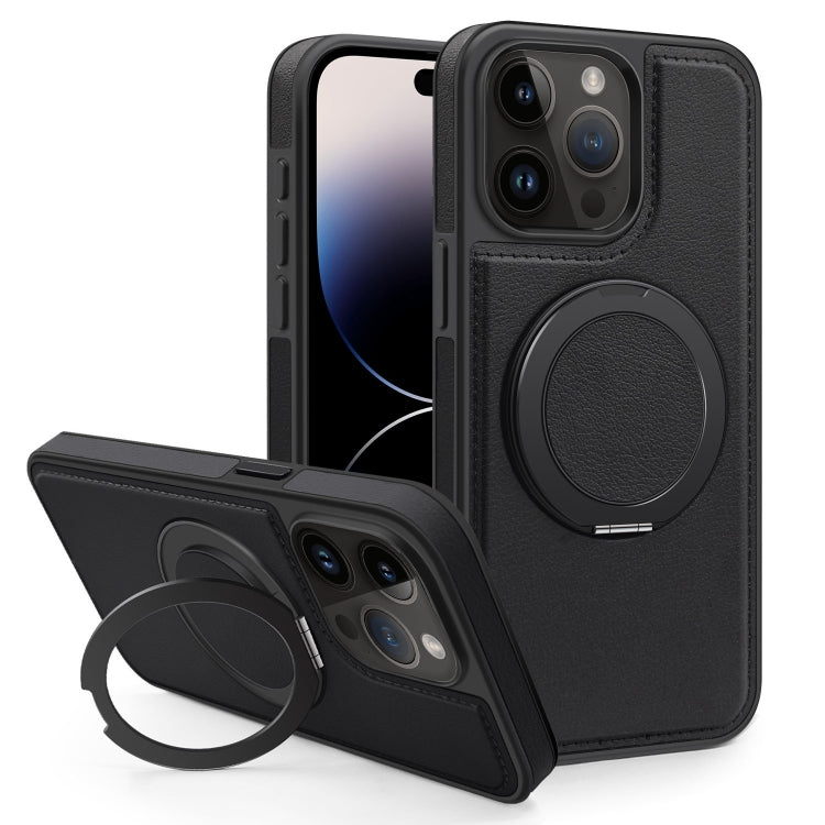 For iPhone 14 Pro Max Yashi 360 Degree Rotating MagSafe Bracket Phone Case