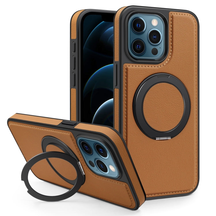 For iPhone 12 Pro Max Yashi 360 Degree Rotating MagSafe Bracket Phone Case