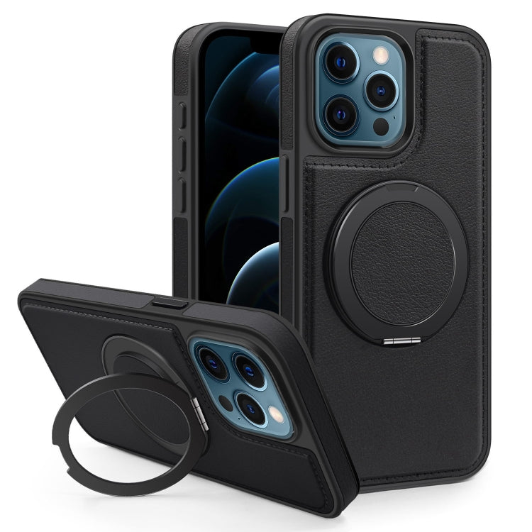 For iPhone 12 Pro Max Yashi 360 Degree Rotating MagSafe Bracket Phone Case