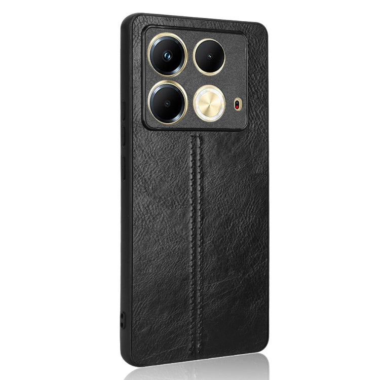 For Infinix Note 40 4G Cow Pattern Sewing Card Bag Phone Case