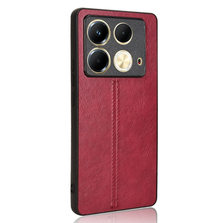 For Infinix Note 40 4G Cow Pattern Sewing Card Bag Phone Case