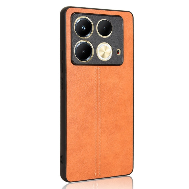 For Infinix Note 40 4G Cow Pattern Sewing Card Bag Phone Case