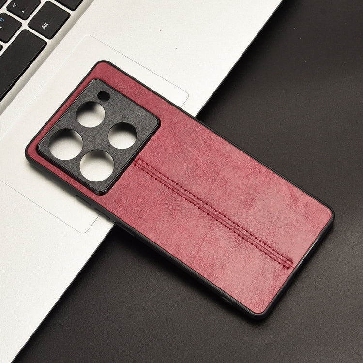 For Infinix Note 40 Pro 4G Cow Pattern Sewing Card Bag Phone Case