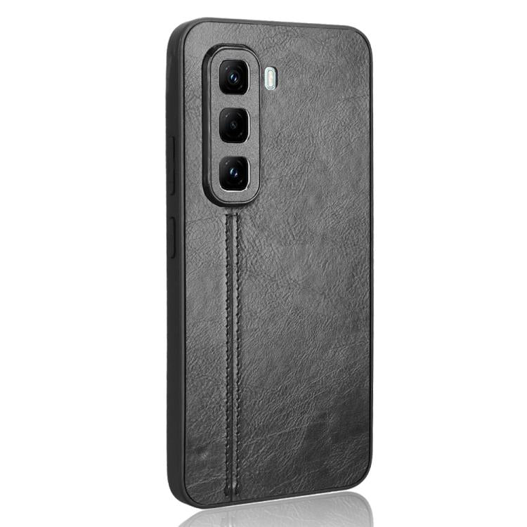 For Infinix Hot 50 Pro 4G Cow Pattern Sewing Card Bag Phone Case