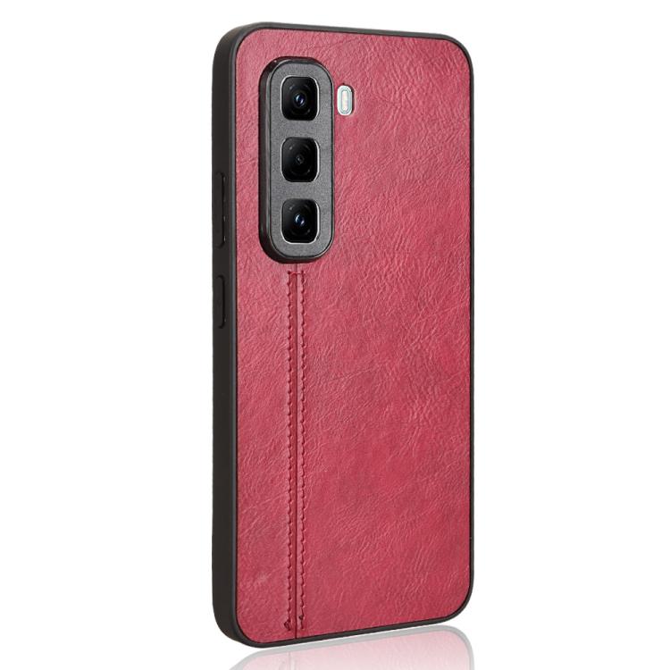 For Infinix Hot 50 Pro 4G Cow Pattern Sewing Card Bag Phone Case