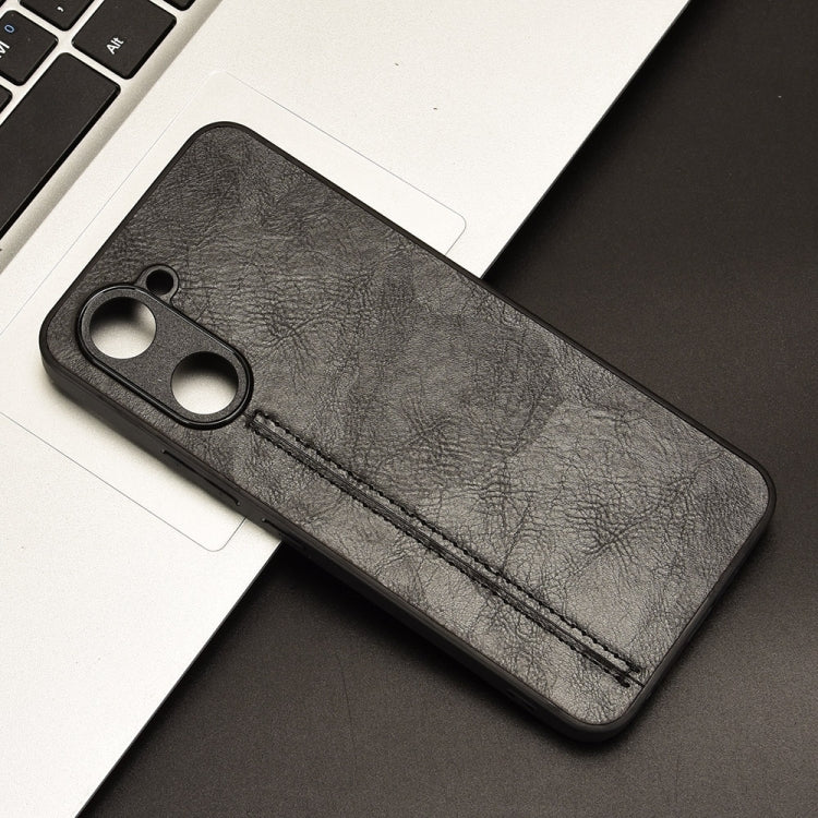 For vivo Y03 4G Cow Pattern Sewing Card Bag Phone Case
