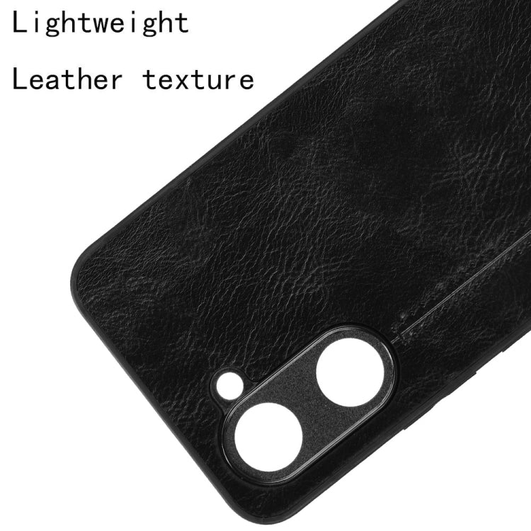 For vivo Y03 4G Cow Pattern Sewing Card Bag Phone Case
