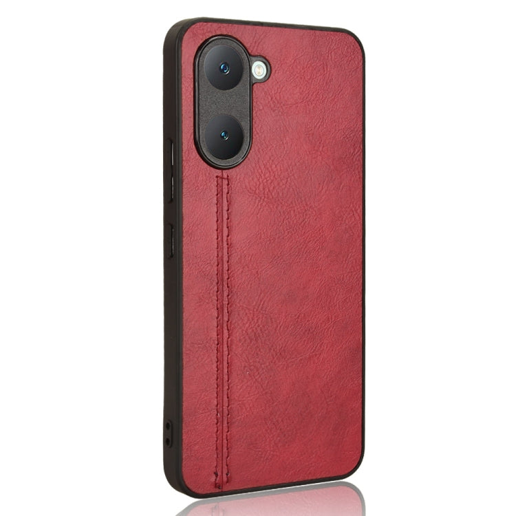 For vivo Y03 4G Cow Pattern Sewing Card Bag Phone Case
