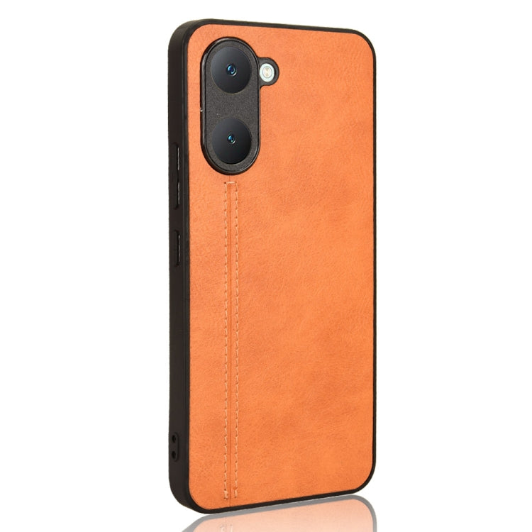 For vivo Y03 4G Cow Pattern Sewing Card Bag Phone Case