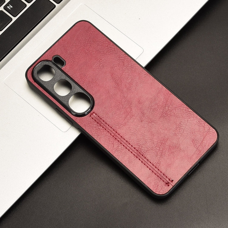 For vivo V40 Lite 4G / 5G IDN Cow Pattern Sewing Card Bag Phone Case