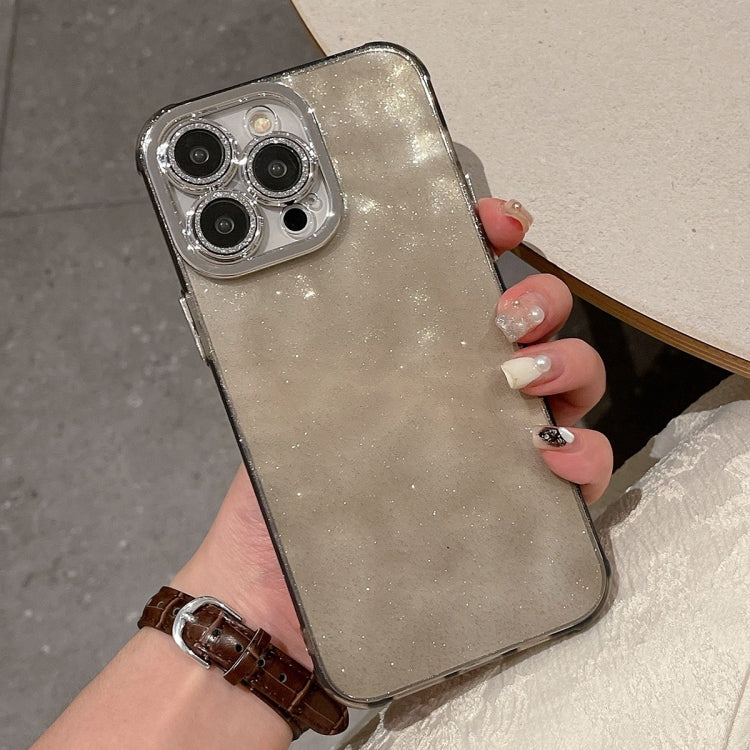 For iPhone 13 Pro Max Ripple Glitter PC Hybrid TPU Phone Case