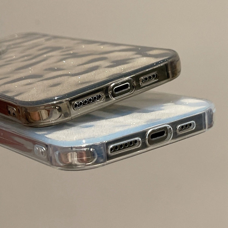 For iPhone 15 Pro Max Ripple Glitter PC Hybrid TPU Phone Case