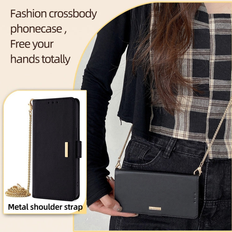 For Huawei nova 12 Pro / 12 Ultra Crossbody Chain Leather Phone Case