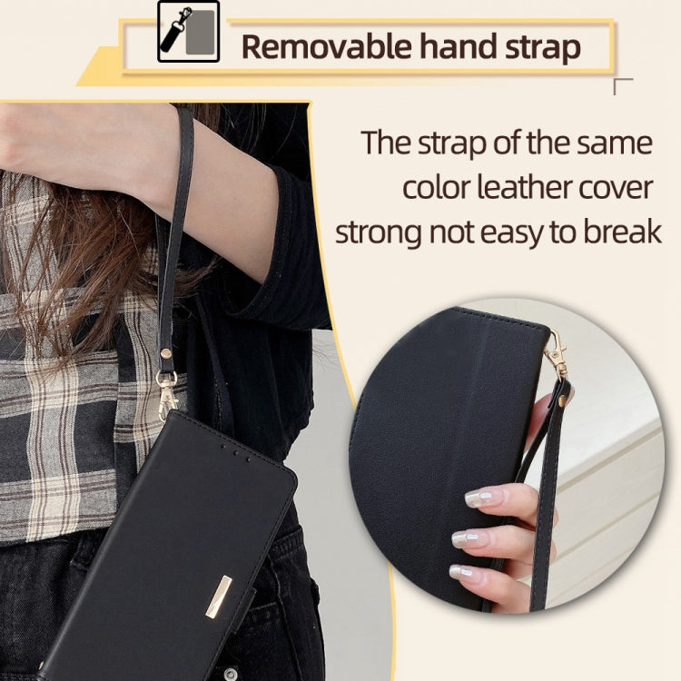 For Huawei P50 Pro Crossbody Chain Leather Phone Case