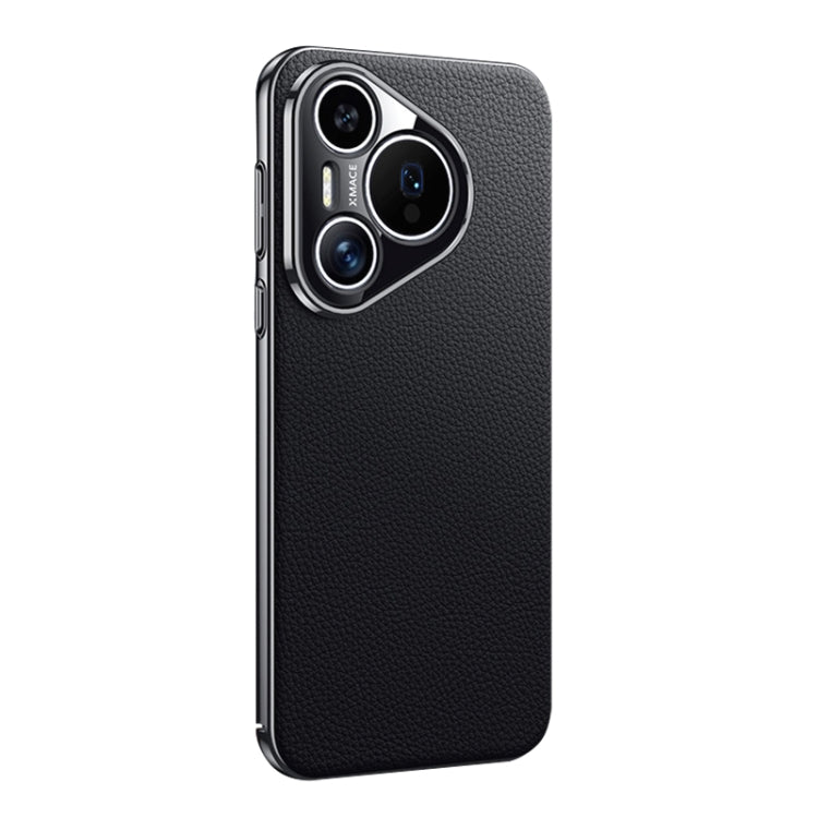 For Huawei Pura 70 Litchi Texture Genuine Leather Phone Case