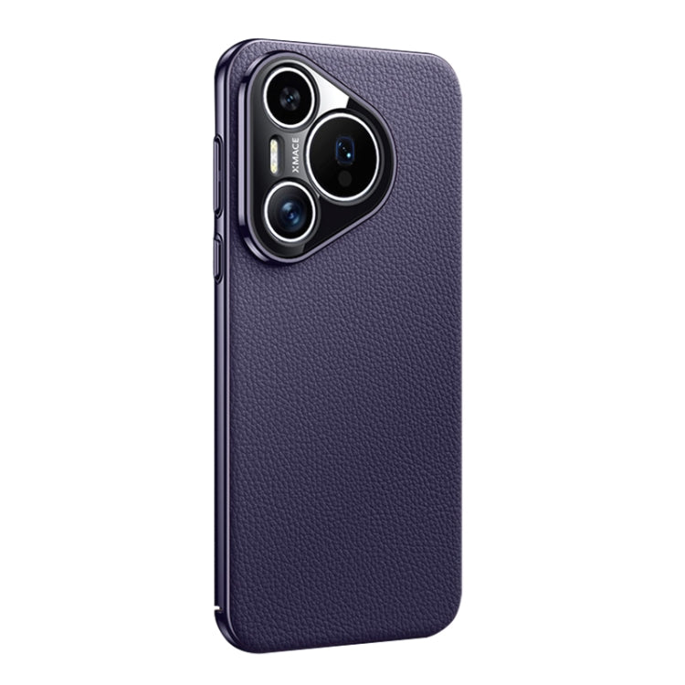 For Huawei Pura 70 Litchi Texture Genuine Leather Phone Case