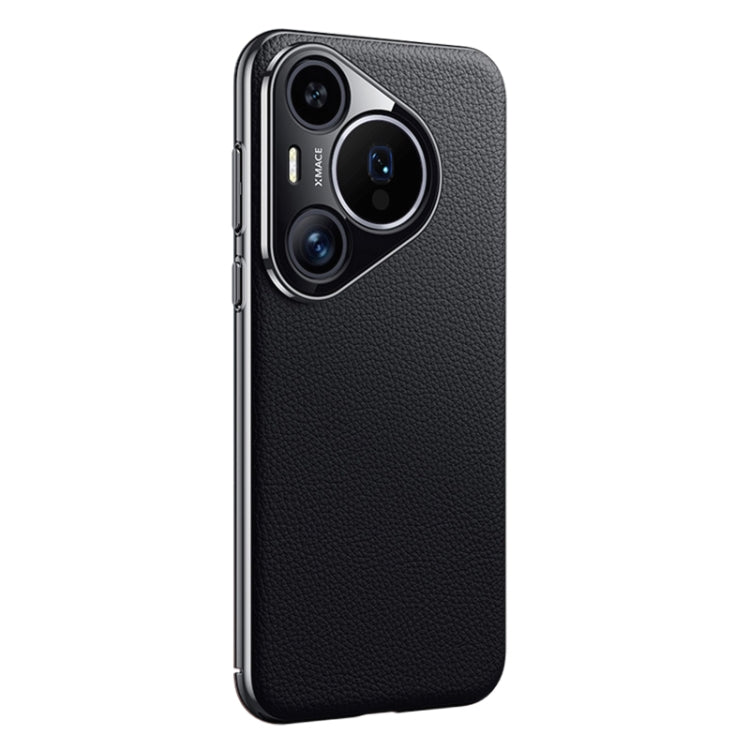For Huawei Pura 70 Pro / Pro+ Litchi Texture Genuine Leather Phone Case