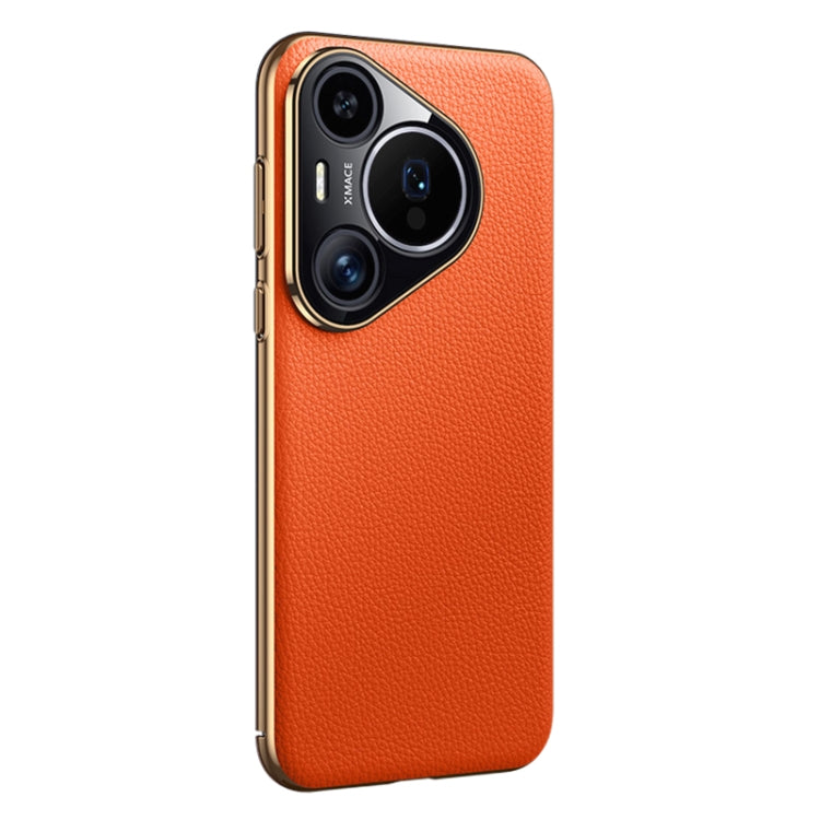 For Huawei Pura 70 Pro / Pro+ Litchi Texture Genuine Leather Phone Case