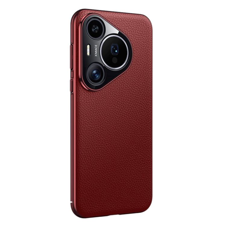 For Huawei Pura 70 Pro / Pro+ Litchi Texture Genuine Leather Phone Case