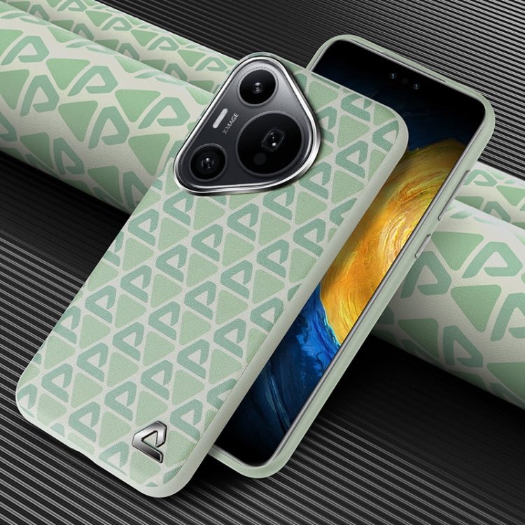 For Huawei Pura 70 Pro / Pro+ Plain Leather Printed Cooling Phone Case