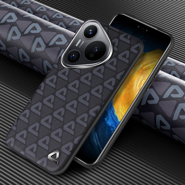 For Huawei Pura 70 Plain Leather Printed Cooling Phone Case