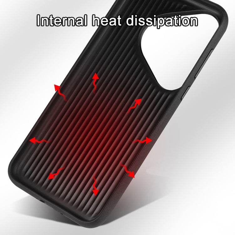 For Huawei Pura 70 Plain Leather Printed Cooling Phone Case