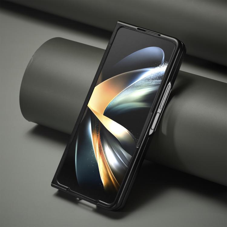 For Samsung Galaxy Z Fold7 5G LC.IMEEKE 3 in 1 Carbon Fiber Texture Shockproof Phone Case - Black