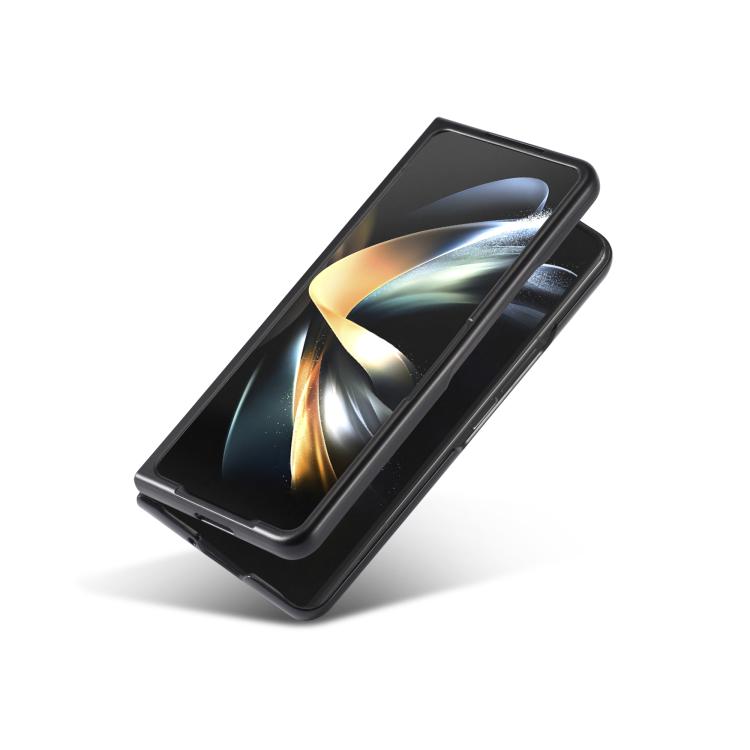 For Samsung Galaxy Z Fold7 5G LC.IMEEKE 3 in 1 Carbon Fiber Texture Shockproof Phone Case - Black