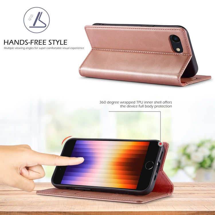 For iPhone 17e / 16e LC.IMEEKE Strong Magnetism Microfiber Leather Phone Case