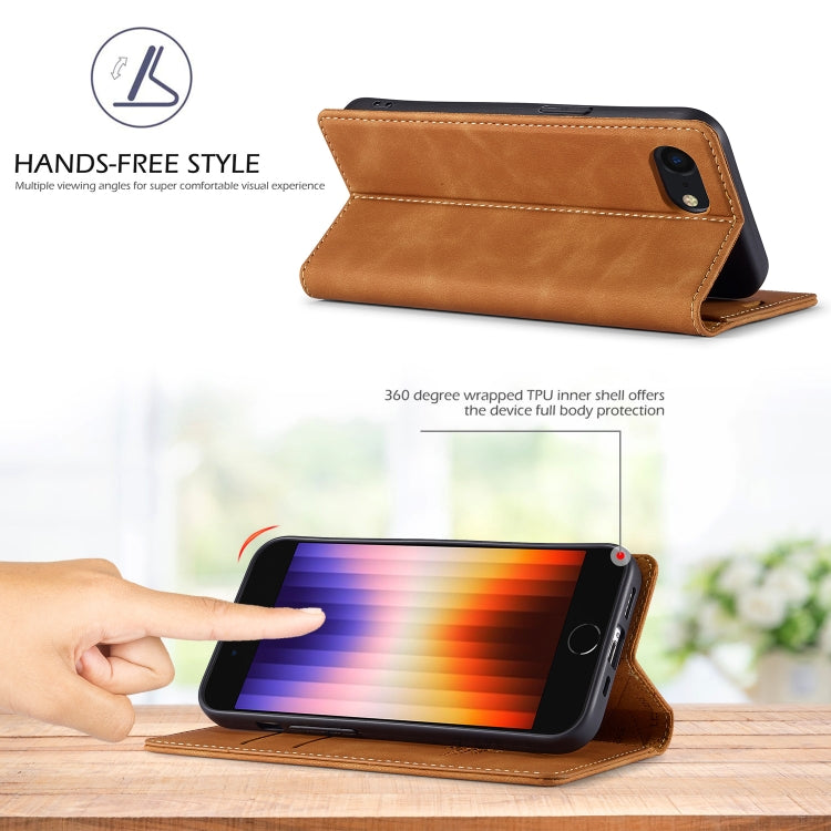 For iPhone 17e / 16e LC.IMEEKE Strong Magnetism Microfiber Leather Phone Case