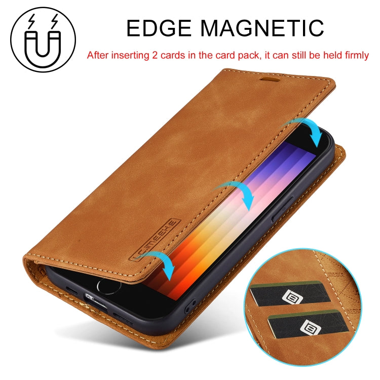 For iPhone 17e / 16e LC.IMEEKE Strong Magnetism Microfiber Leather Phone Case
