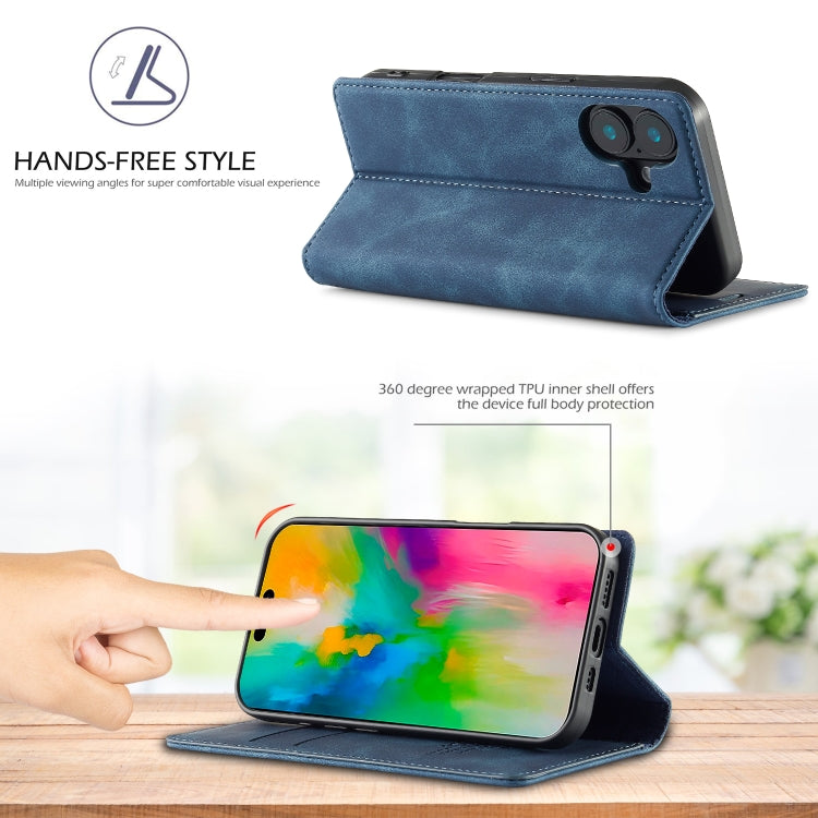 For iPhone 16 LC.IMEEKE Strong Magnetism Microfiber Leather Phone Case