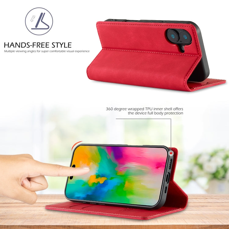For iPhone 16 Plus LC.IMEEKE Strong Magnetism Microfiber Leather Phone Case