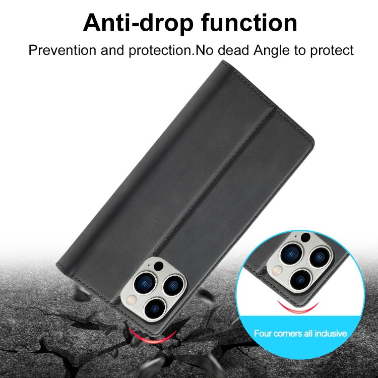 For iPhone 16 Pro LC.IMEEKE Strong Magnetism Microfiber Leather Phone Case