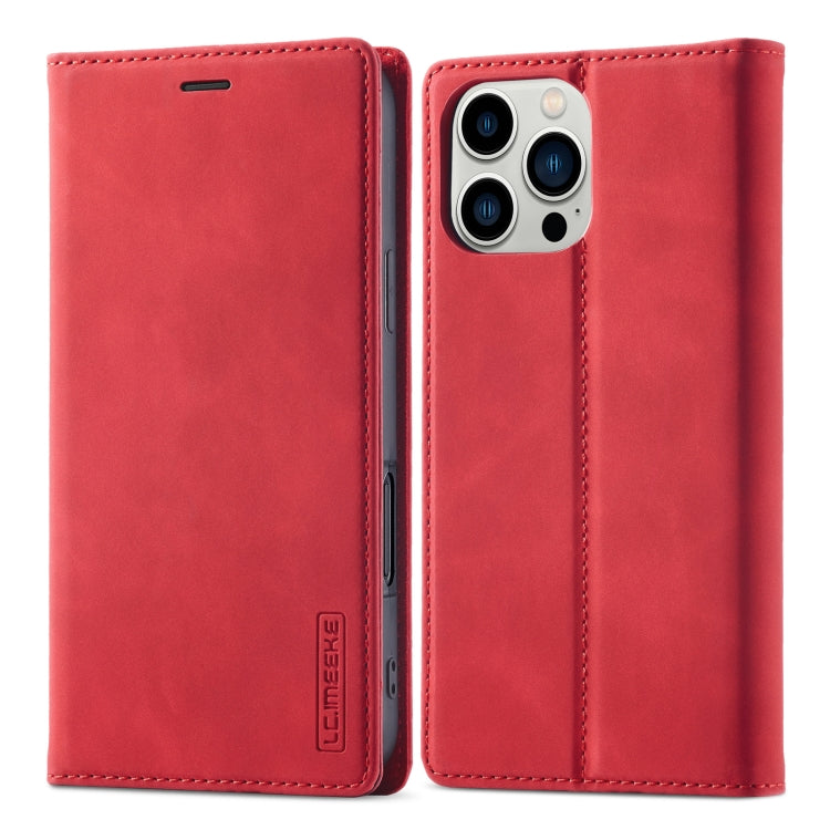 For iPhone 16 Pro LC.IMEEKE Strong Magnetism Microfiber Leather Phone Case