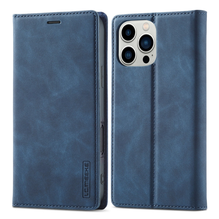 For iPhone 16 Pro Max LC.IMEEKE Strong Magnetism Microfiber Leather Phone Case