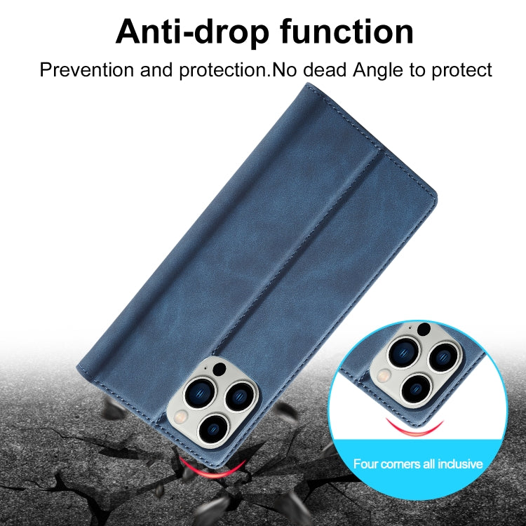For iPhone 16 Pro Max LC.IMEEKE Strong Magnetism Microfiber Leather Phone Case