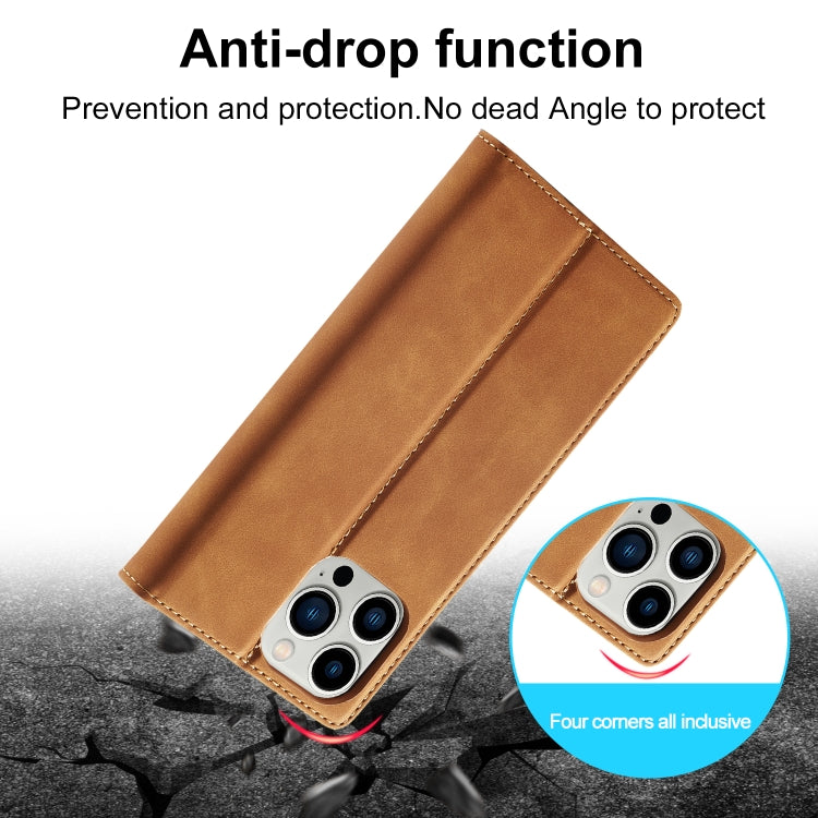 For iPhone 16 Pro Max LC.IMEEKE Strong Magnetism Microfiber Leather Phone Case