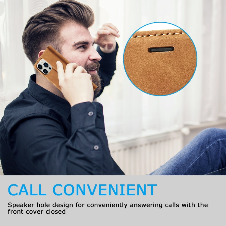 For iPhone 16 Pro Max LC.IMEEKE Strong Magnetism Microfiber Leather Phone Case